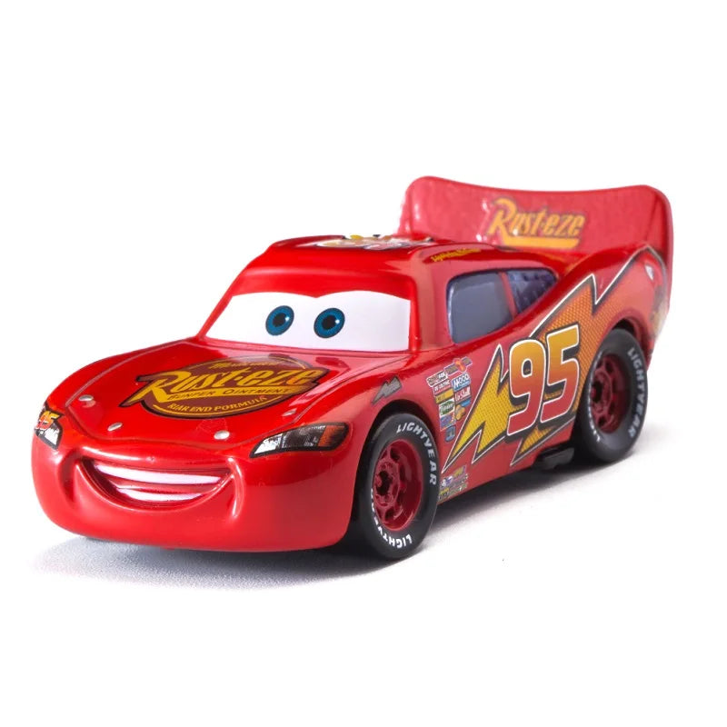 Children Car Toys Disney Pixar Cars Lightning McQueen Boost Wingo DJ Snot Rod 1:55 Diecast Metal Alloy Model Car Kid Gift