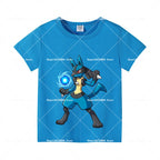 Pokemons Cotton T-Shirt Pikachu Eevee Cartoon Anime Tees Classic Game Fashion Printed Tops Summer Breathable Casual Clothes Gift
