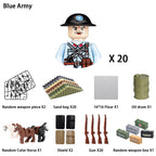 40/set World War II military building blocks National army soldier Character weapon assembly building block Children's toy gifts