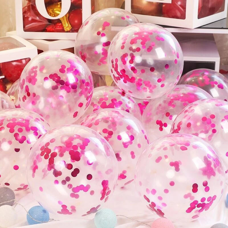 Gold Silver Confetti Balloons Glitter Sequin Globos Helium Balloon Birthday Party Halloween Christmas Party  Wedding Decorations