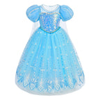 Girls Princess Dress Kids Cinderella Snow White Aurora Sofia Rapunzel Cinderella Halloween Costume Children Birthday Party Dress