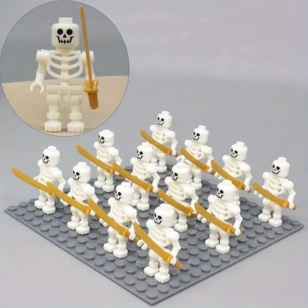 Skeleton Soldiers, Building Blocks, People, Halloween Figures, Mini Building Blocks, Ninja Bone People, Army Skeleton Corps
