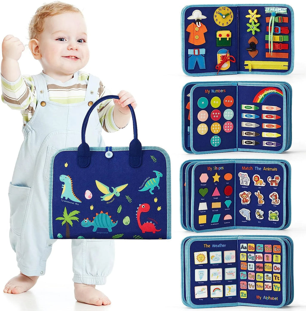 Toddler Montessori Busy Board Activities Education Toys Basic Dress Motor Skills Baby Travel Learning Toys For Christmas Gift