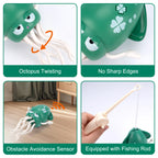 Electronic Dancing Squid Toys with Light&Music Funny Induction Lying Flat Squid Toddler Interactive Development Tummy Time Gifts