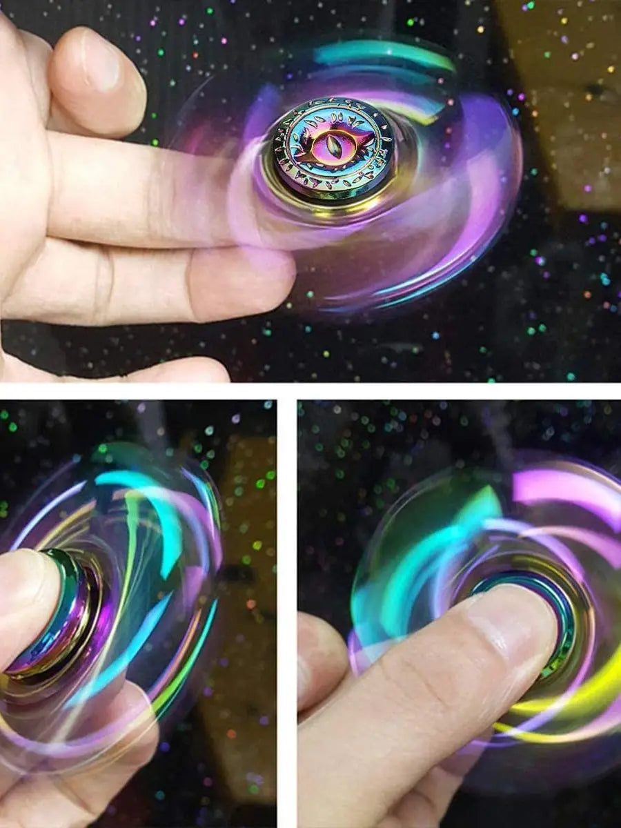 Dragon Wings Eye Tri Fidget Spinner Metal Hand Spinner Low Noise High Speed Focus Toy with Steel Self-Lubricating Bearing