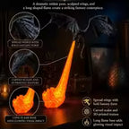 Fire Breathing Dragon Bookshelf Nook Light 3D Printed Flying Dragon Shelf Decor Lover Gift for Halloween Indoor Table Display