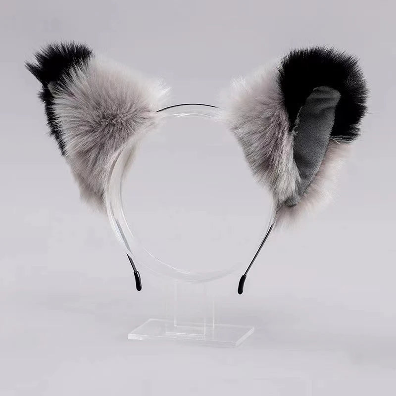 Lolita Animal Cat Fox Ear Hair Hoops Cosplay Girls Halloween Anime Headbands Headwear Hair Accessories
