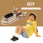 DIY Science Toys Children Educational STEM Projects Kits 3D Assemble Car Boat Model Wood Puzzle Toy Scientific Experiment Kit