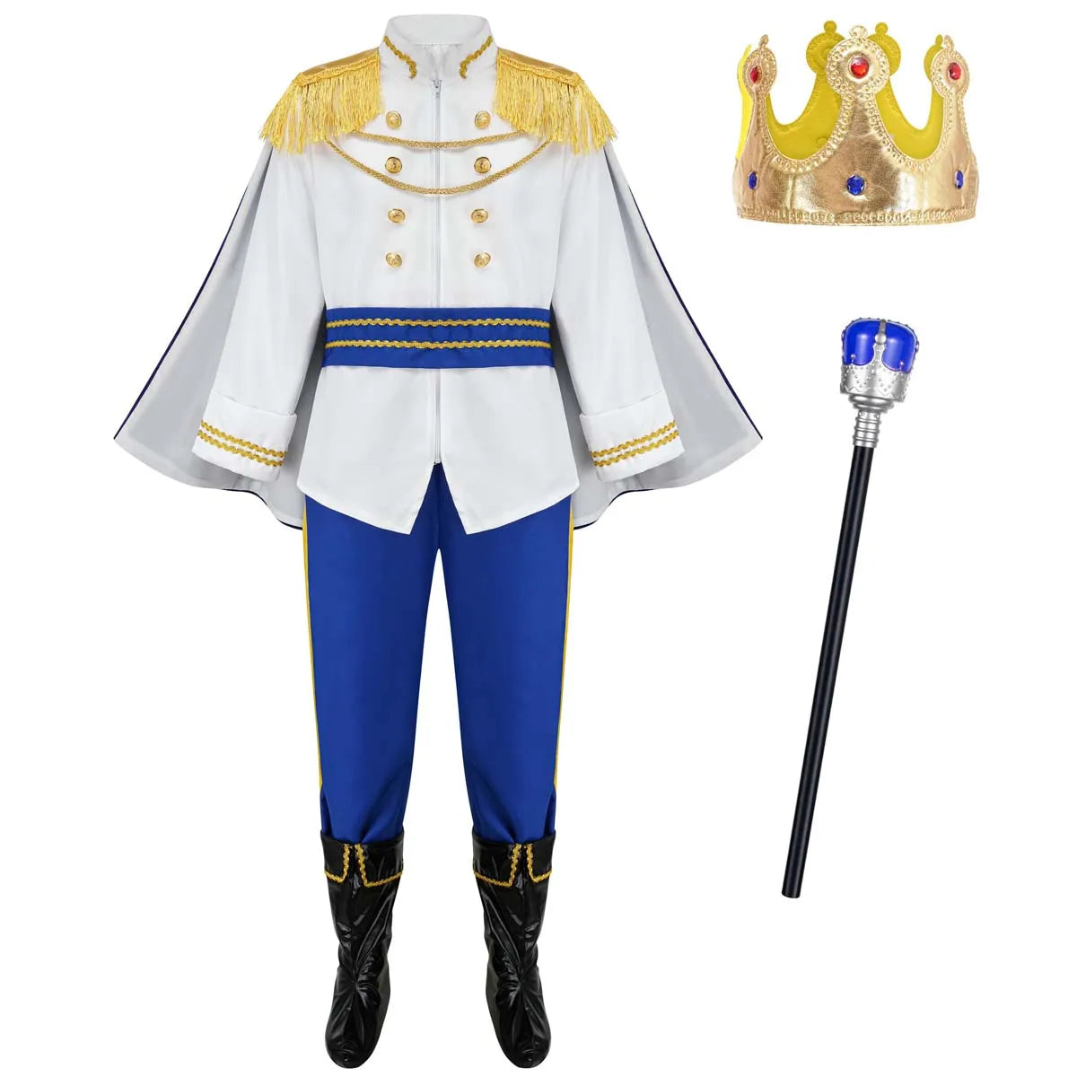Kids Boys Prince Costume Children Carnival Cosplay Dress Up Prince Charming Costumes Child Halloween Royalty Roleplay Clothes