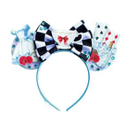 Mouse Ears Headband Cartoon Sequin Bows Headband Birthday Party Christmas Halloween Princess Cosplay Costume For Women Adult