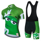 2024 Cartoon Cycling Clothing Men Short Sleeve MTB Ropa Ciclismo Breathable Summer Sportswear Outdoor Bicycle Clothes Bib Shorts
