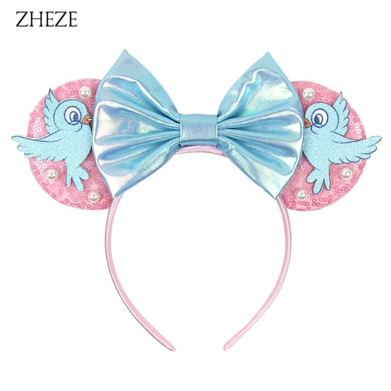 Nieuwste Mickey Mouse Oren Hoofdband Kid Adult Festival Party Pailletten Strik Haarband Vrouwen Baby Girl Party Haar Accessories