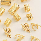 40PCS/Set Women's Elegant Hollow Hair Rings Set with Various Patterns DIY Hair Accessories for Girls Loc Hair Jewelry for Braids