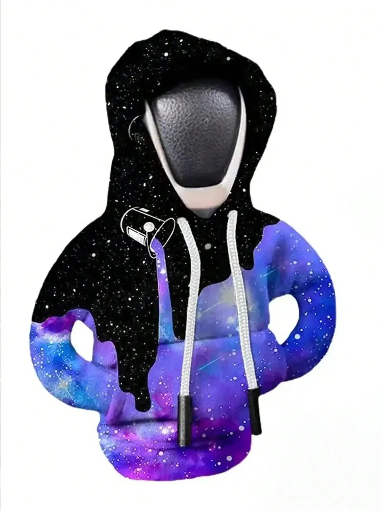 1PC Creative Hooded Shift Lever Cover - Sweat-Proof Soft Lining Easy Install Durable Multi-Color/Patterns Fits Most Cars