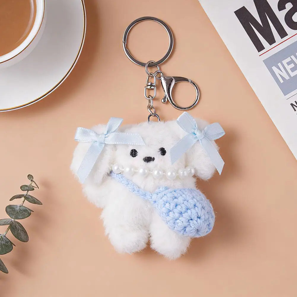 Plush Toys Doll Keychain Kawaii Pochacco Anime Pendant Cute Children Toy Gifts Keychains Keyring Plushie Birthday Girls