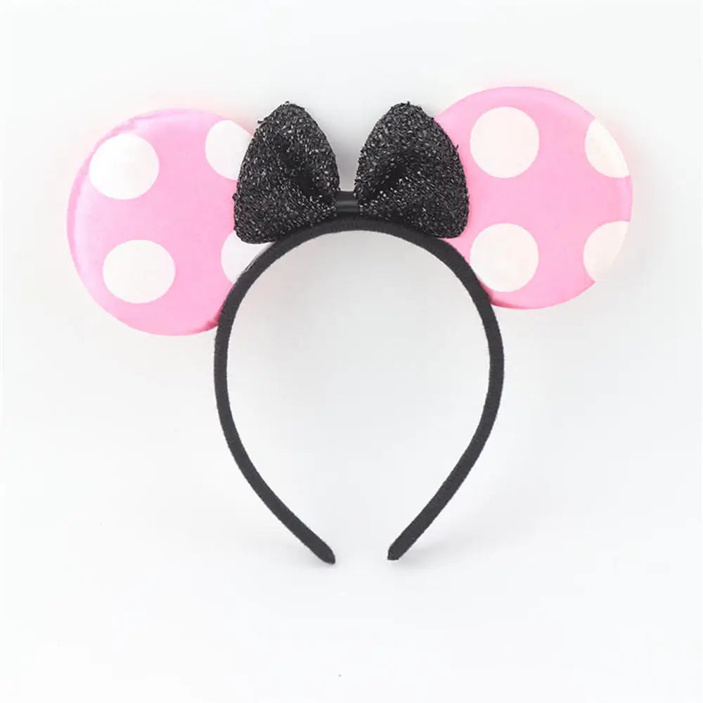 Knot Accessories Minnie Hairbands Favors Mom Lovely Ears Kids Mickey Headbands Hair Boys Party Sequin Baby Birthday Bows Girls