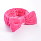 Women Solid Bow Headbands Coral Fleece Makeup Spa Wash Face Turban Head Wrap Girls Hair Towel Accessories Head Band Hairbands