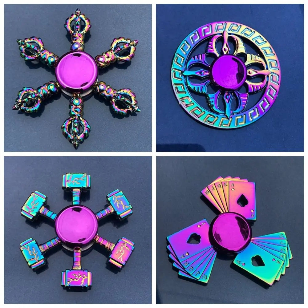 Dragon Wings Hand Spinner Alloy Low Noise Metal Rainbow Finger Spinner Anti-Anxiety High Speed Fingertip Gyro Birthday Gift