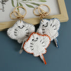 Unique Stingray Design Crochet Keychain Handmaking Knitted Fish Keyrings Cute Marine Series Knitting Keyrings Custom Accessories