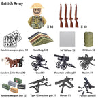 40/set World War II military building blocks National army soldier Character weapon assembly building block Children's toy gifts
