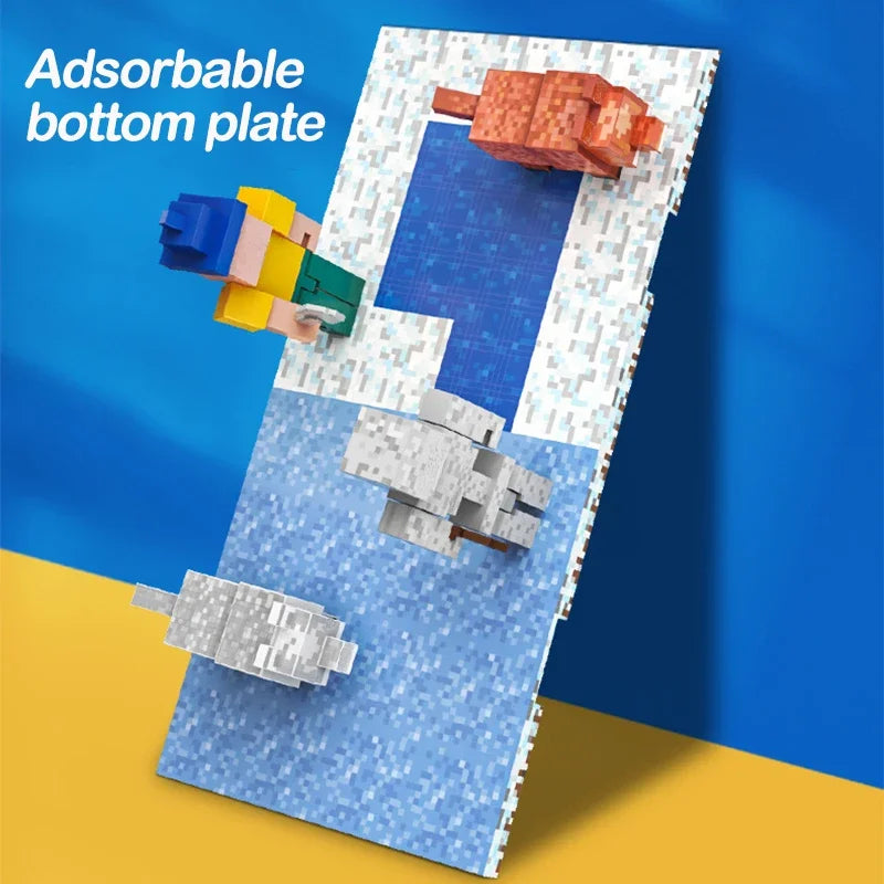 Magnetic Base Plate Variety Baseplates Match Mine World Magnetic Building Blocks Toys for Boys and Girls Children Gift