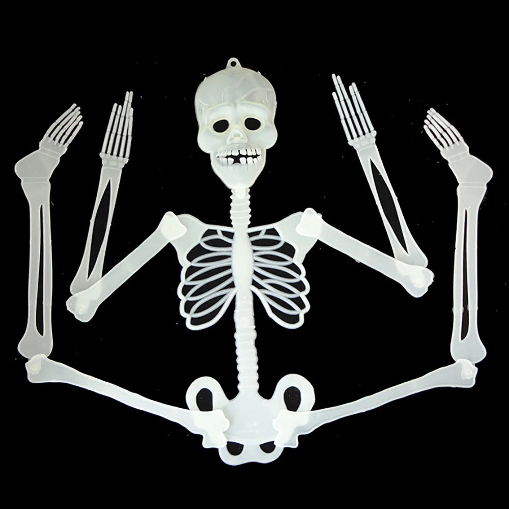 Halloween Luminous Skeleton,30cm,90cm,Glow Fake Skull Skeleton,Home Outdoor Yard Haunted House Hanging Decoration