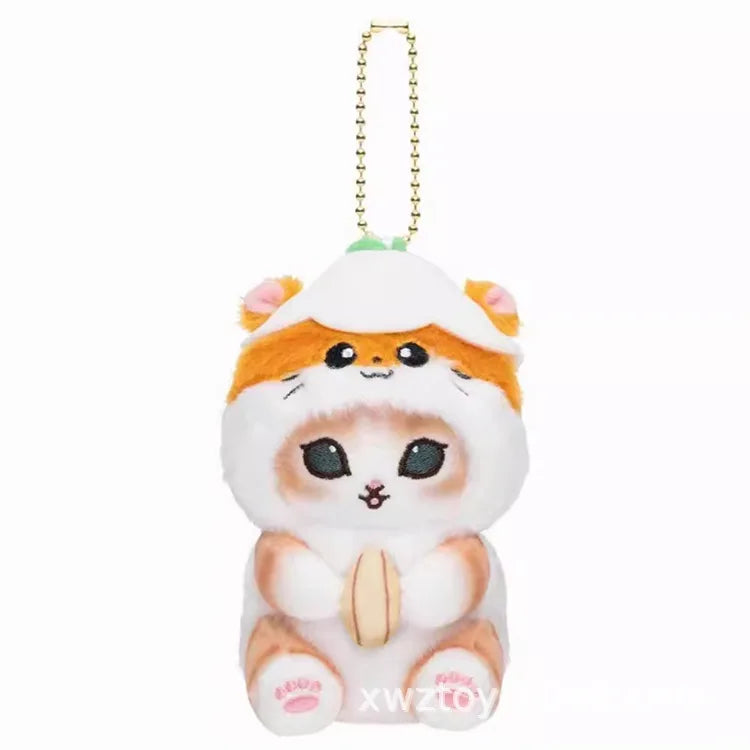 Kawaii Mofusand Cross-Dressing Sanrio Hello Kitty Kuromi Hanyodon Plush Keychain Pendant Anime Plush Backpack Pendant