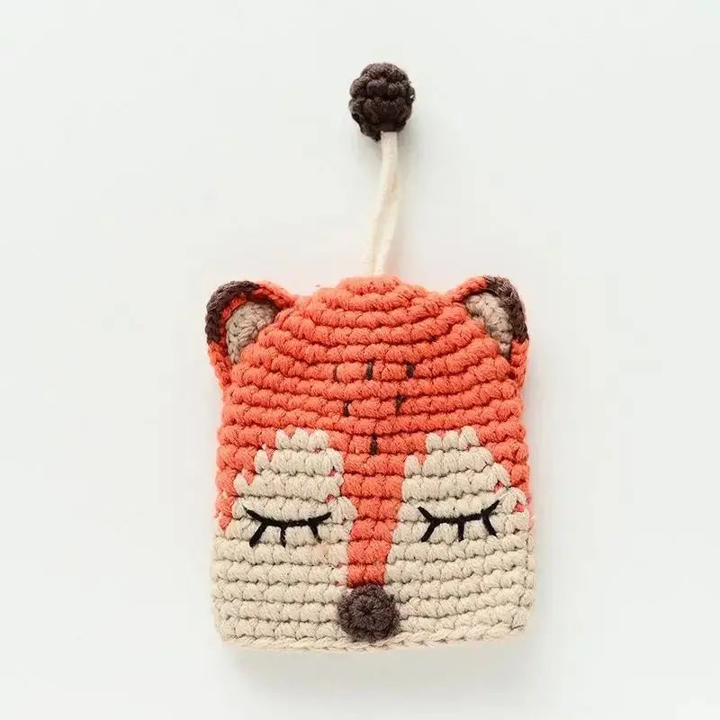 Cute Crochet Cactus Keychain For Keys Storage Bag Keyring Knitting Ladybug Bag Keyrings Wholesale Custom Car Keychain Accessory
