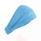 New Summer Women Solid Cotton Headband Elastic Wide Soft Girls Sports Yoga Knotted Headband Running Sweatband For Tennis Gym