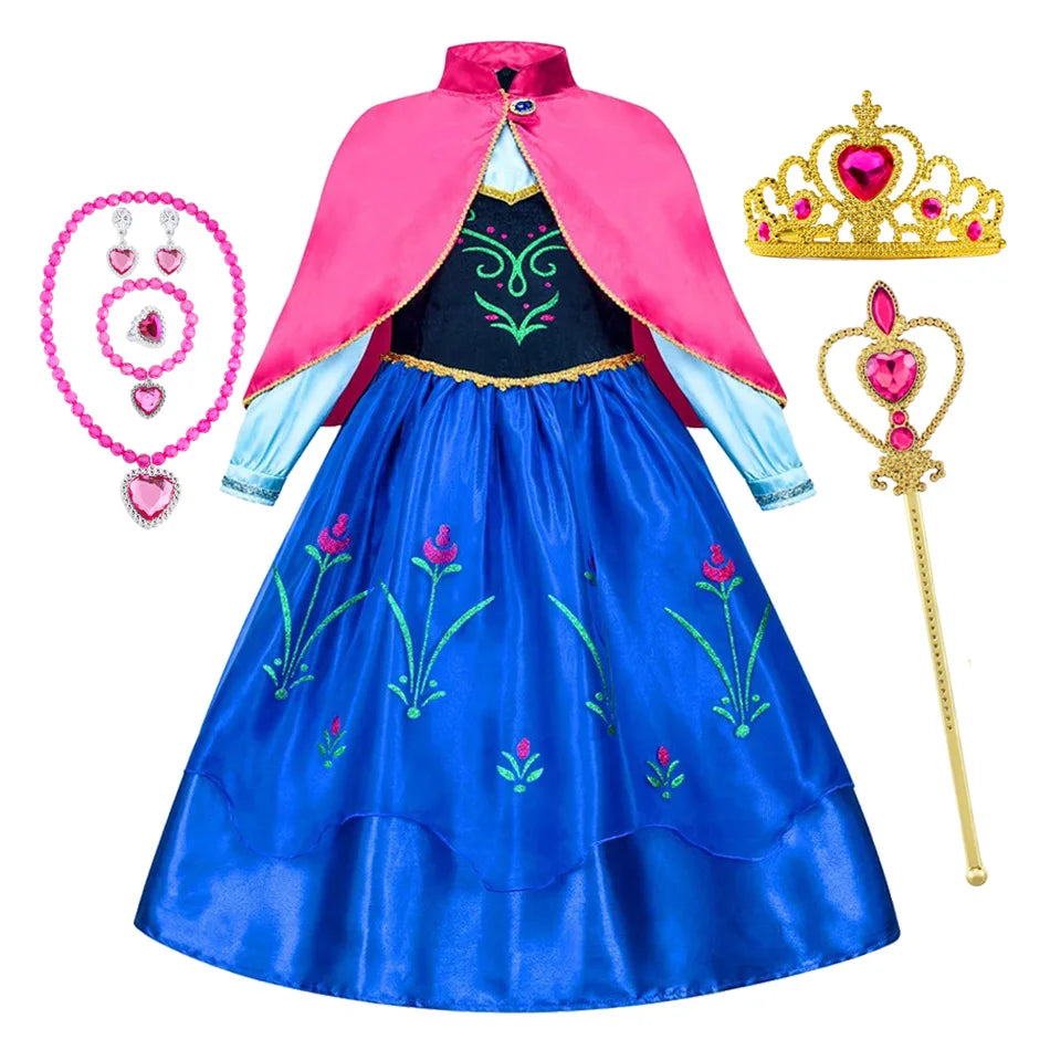 Girl Vestidos Costume Kid Dress Halloween Cosplay Children Birthday Carnival Party Dress Up 2-10 Year
