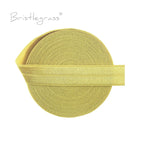 BRISTLEGRASS 2 5 10 Yard 5/8" 15mm Solid FOE Shiny Fold Over Elastic Spandex Satin Band Hair Tie Headband Dress Sewing Lace Trim
