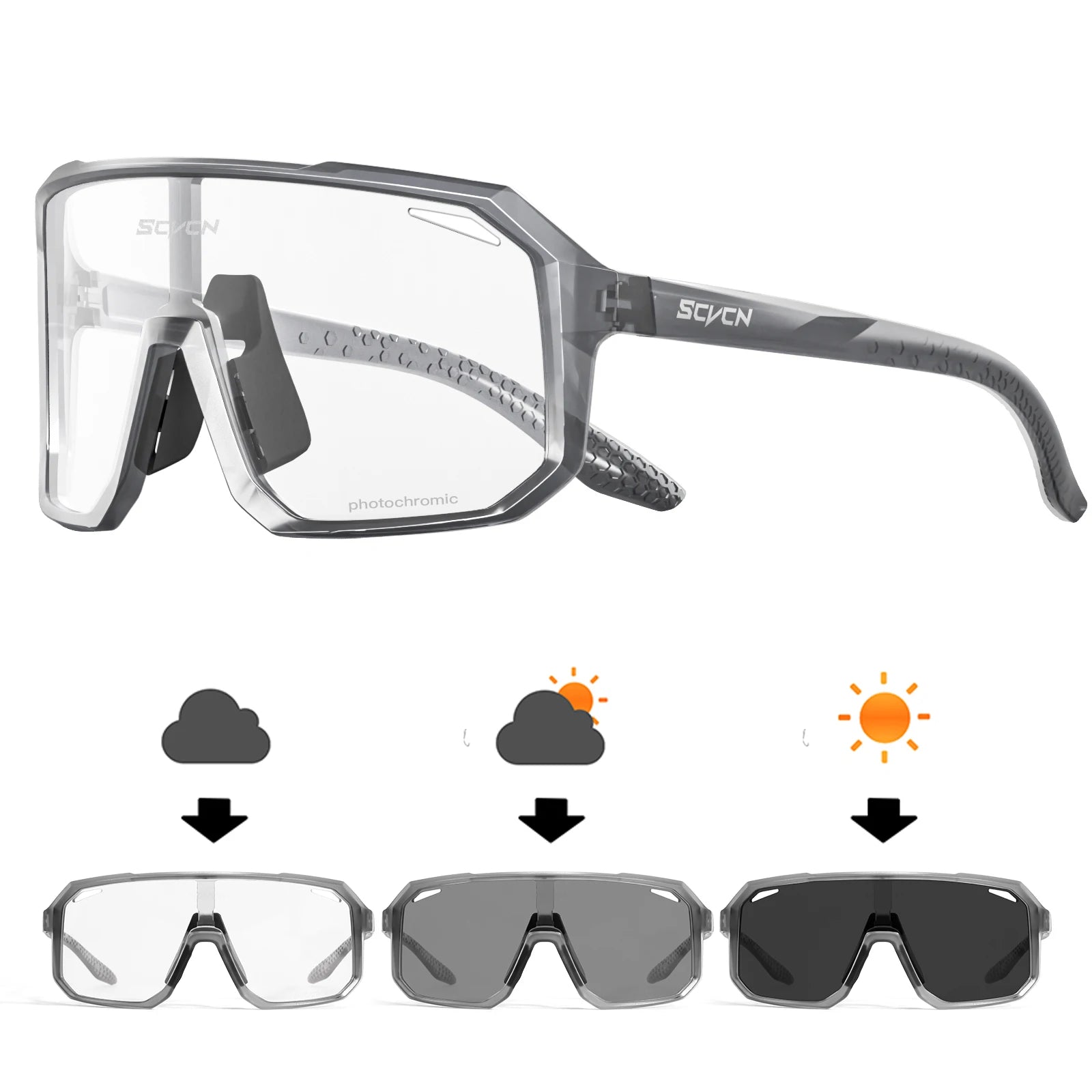 Cycling Glasses Photochromic Sunglasses Men Women Mountain Bike Road Eyewear New Bicycle Riding Outdoor Sports Hiking Goggles