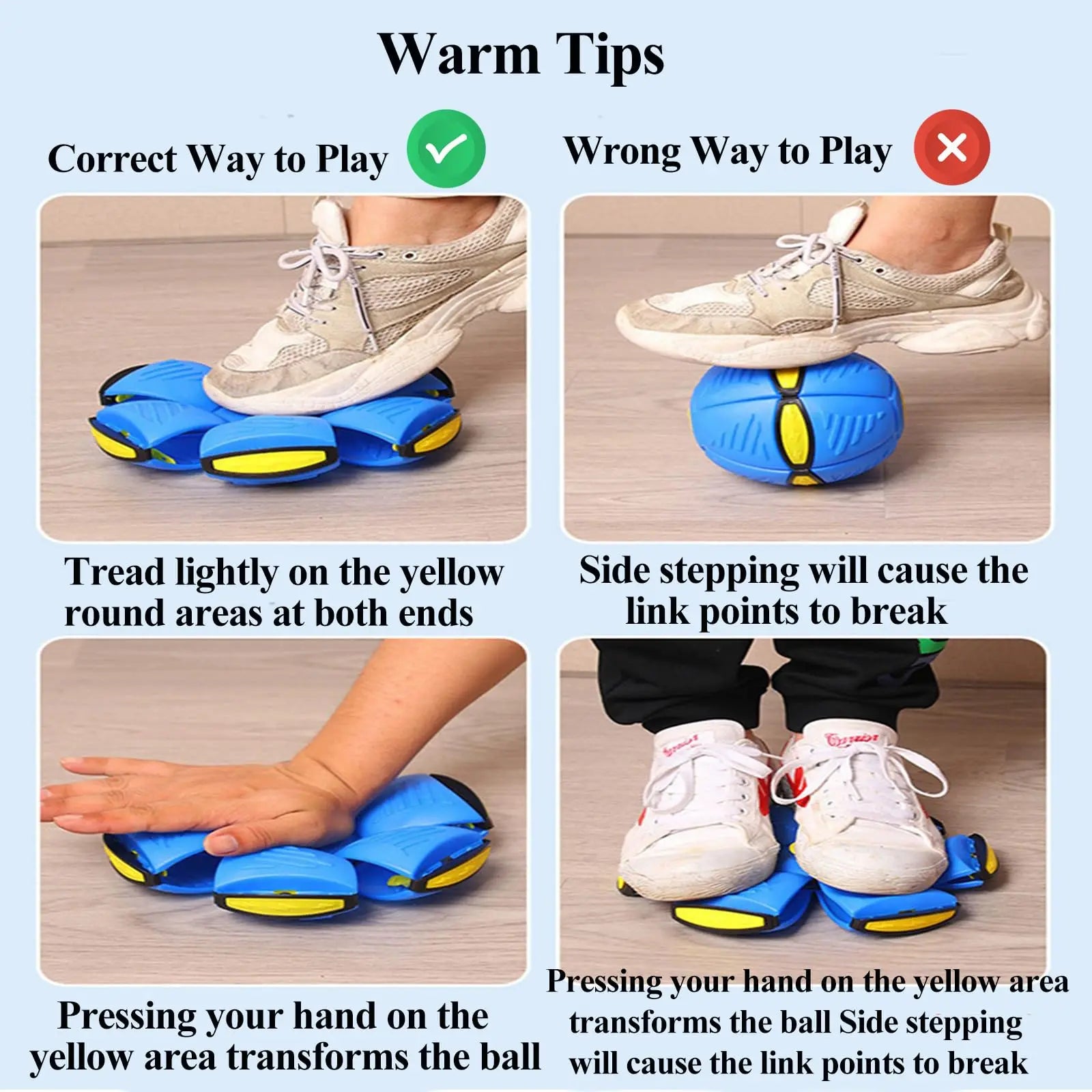 Magic UFO Flying Flat Disc Ball Toy with LED Light Outdoor Garden Sport Deformable Stress Relief Vent Ball for Kids Boys Girls