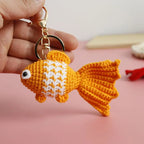 Ocean Series Animal Doll Crochet Keychain Handmaking Knitted Tropical Fish Keyrings Crochet Shark Doll Keychain Custom Accessory