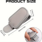 1Pcs Sunglasses Holder Is Suitable for Car Sunshades Magnetic Leather Sunglasses Clip and Ticket Clip Car Sunshade Accessories