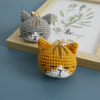 Exquisite Kitten Doll Crochet Keychain For Bag Pendant Knitted Small Cat Doll Keyrings Cute Kitten Keychain Custom Accessories