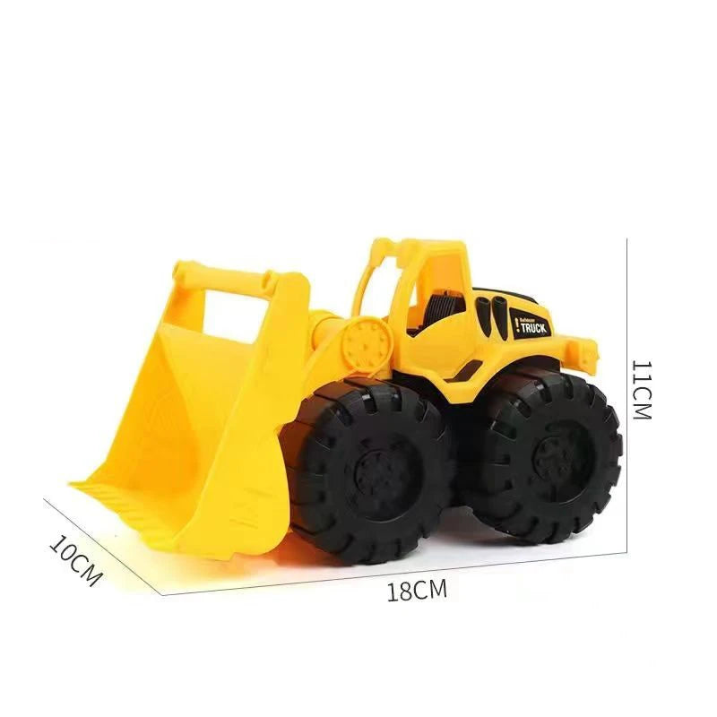 Medium-sized Engineering Vehicle Set Excavator Engineering Vehicle Bulldozer Set Boy Beach Toy Sliding Toy Car Strong And Fall-r