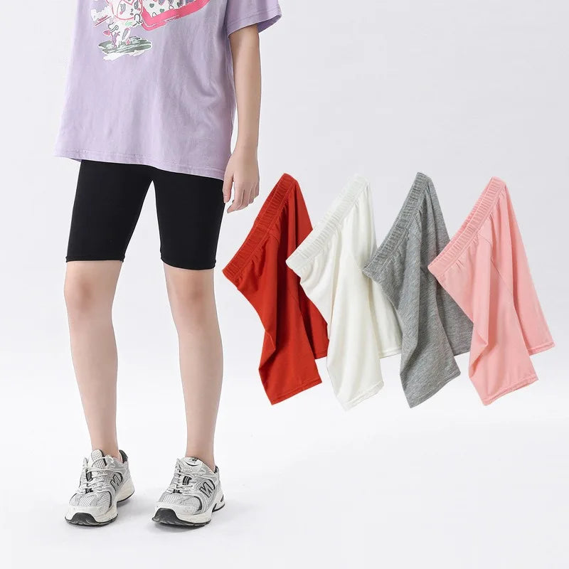 Girls' Five Point Leggings Summer Thin Modal Shorts Baby Cycling Pants 4-11Y