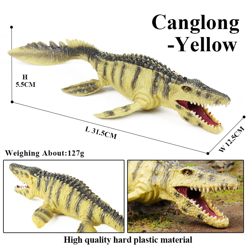 Oenux Jurassic Dinosaurs Indominus Rex Mosasaurus Saichania Dilophosauridae Spinosaurus Model Action Figures Collection Kid Toy