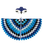 Bird Cosplay Costume Stage Performance Owl Peacock Wings Bird Felt Cape with Mask for Girls Boys Halloween Party Cloak