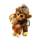 Funny Monkey Design Series Keyring For Backpack Purse Keys Cute Handmade Crochet Punch Monkey Keychain 2D Keyring Llavero 열쇠고리