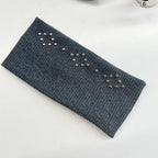 Punk Girl Hollowed Out Eyelets Wide Elastic Headband Stretchy Metal Rock Steampunk for Sports Headbands Hair Accessories
