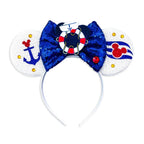 Mouse Ears Headband Cartoon Sequin Bows Headband Birthday Party Christmas Halloween Princess Cosplay Costume For Women Adult