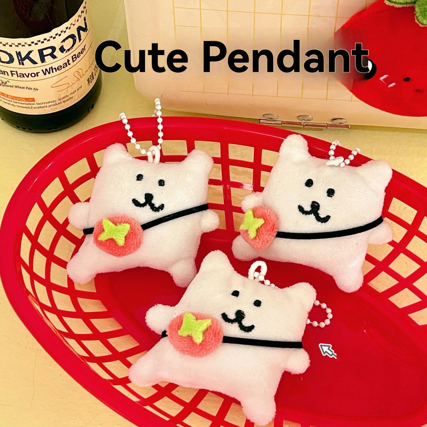 1/3 Pcs Cute Cartoon Puppy Doll Pendant Versatile Plush Doll Pendant Backpack Keychain Decorative Small Pendant