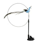 Simulation Bird Cat Toys Funny Interactive Peacock with Bell Cat Stick Toy for Kitten Playing Teaser Wand Toys Pet Cats Supplies