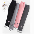 Girl Winter Leggings Fleece-lined Thermal Tights Outdoor Wear Multi-Color Autumn Winter Cute Kids Bottoms Thickened Warm Pants