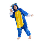 Cartoon Kigurumi For Children Kids' Animal Onesie Pyjamas Dog Wolf Dragon Dinosaur Halloween Carnival One-piece Costume Homewear