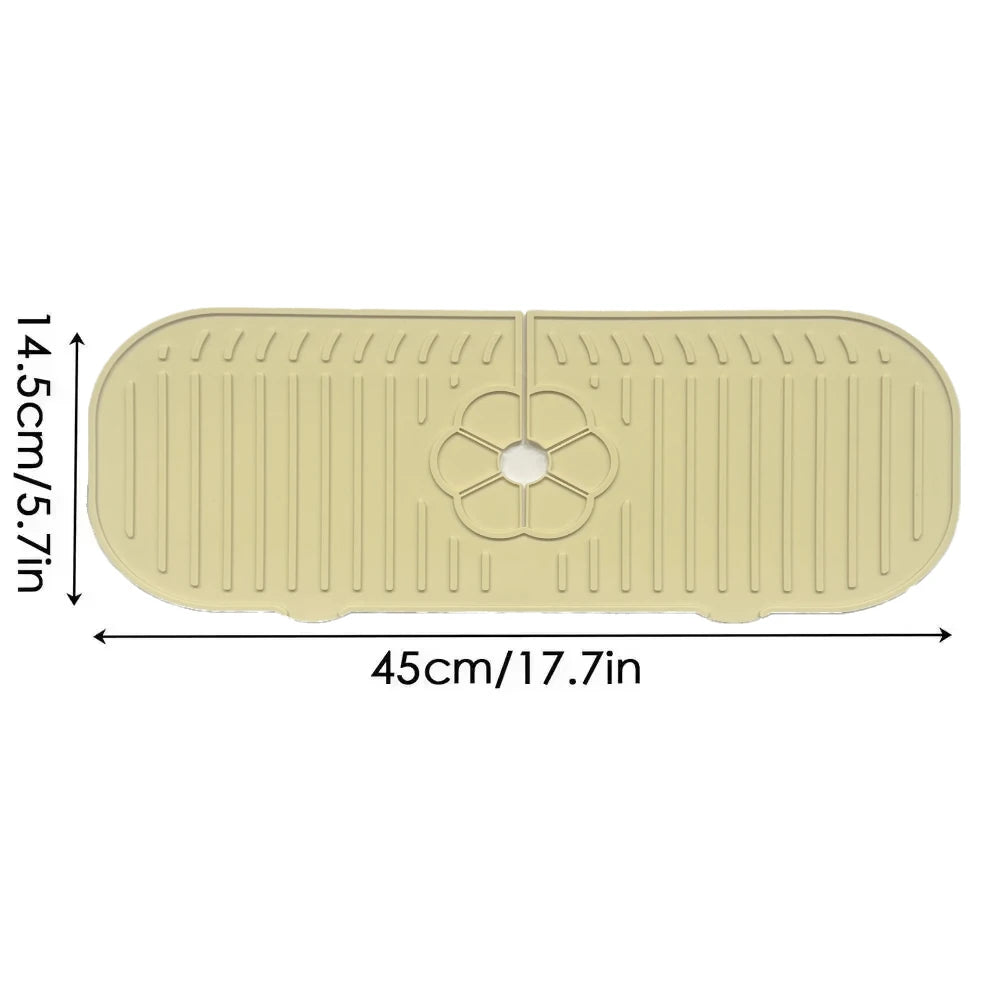 Kitchen Faucet Splash Pad Silicone Sink Faucet Splash Guard Mat Sponge Drain Pad Countertop Protector for Kitchen Bath Gadgets
