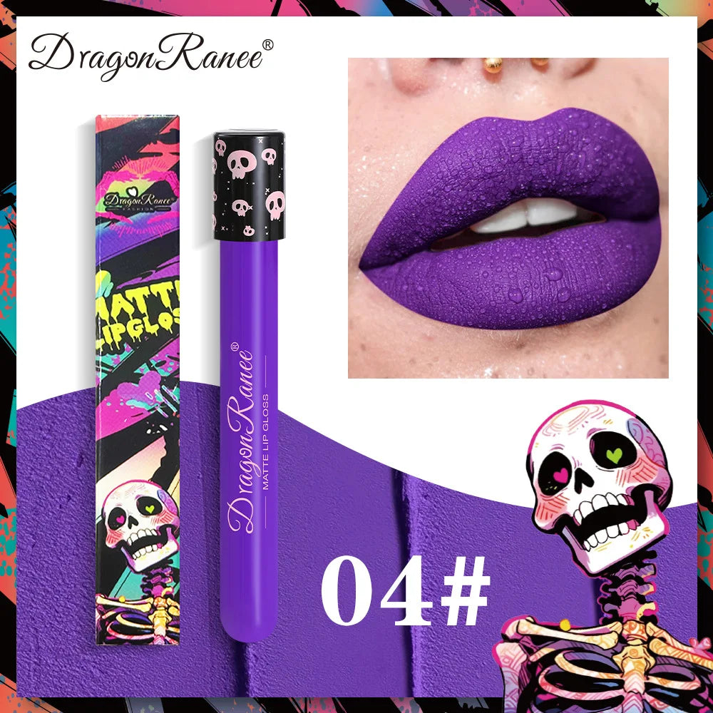 Waterproof and Easy To Color Halloween Makeup Sexy Red Vampire Liquid Lipstick Matte White Black Lip Gloss Facial Body Painting