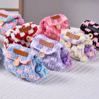 Colorful Knitted Coin Bag Keychains Mini Crochet Bag Keyring Handmake Knitting Storage Bag Keychain Keys Holder Custom Accessory